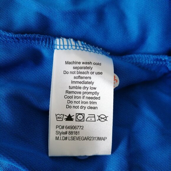 NWT Core Mens True Royal Blue UV Protection Moisture Wicking Polo Shirt Size 4XL - Picture 7 of 8